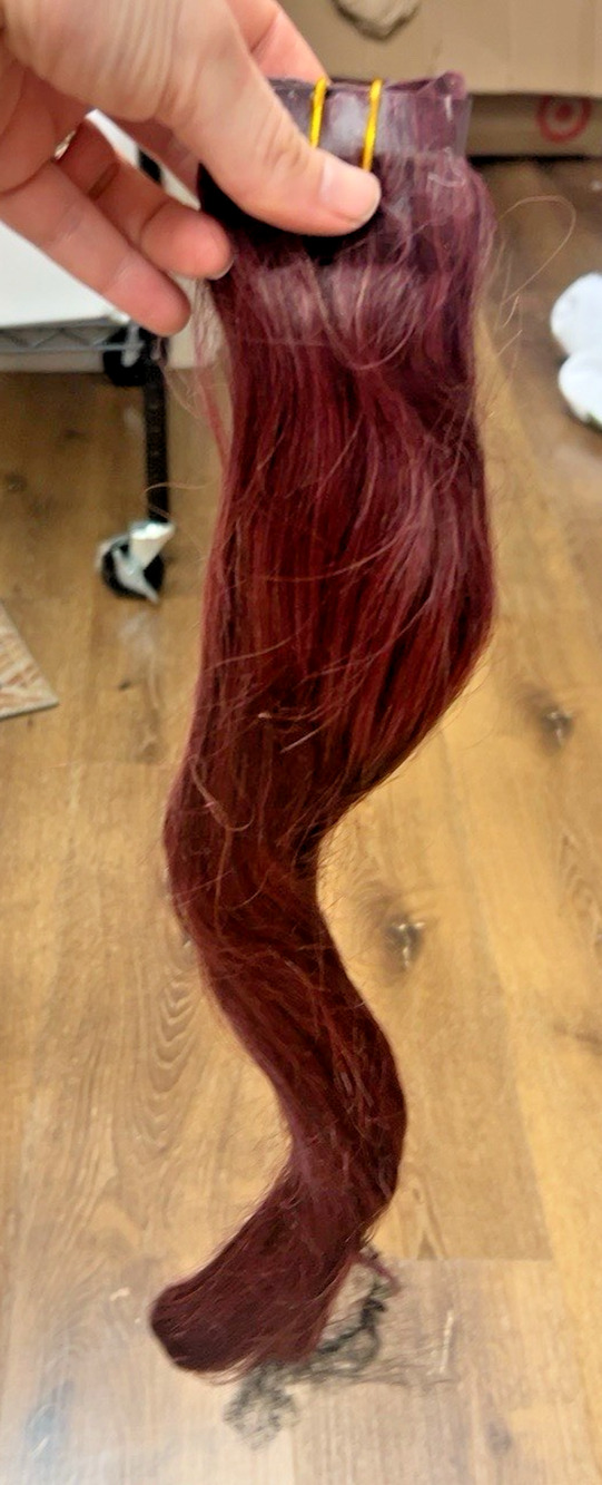 NEW Irresistible Me 20" 160g Human Hair Clip-In Extensions - 99J Cherry Red